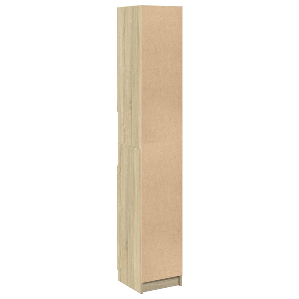 vidaXL Bathroom Cabinet Sonoma Oak 32x34x188,5 cm Engineered Wood
