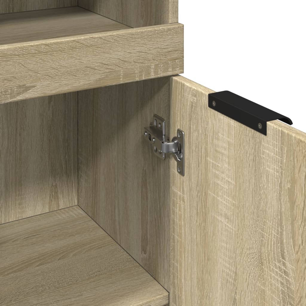 vidaXL Bathroom Cabinet Sonoma Oak 32x34x188,5 cm Engineered Wood