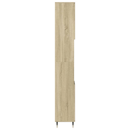 vidaXL Bathroom Cabinet Sonoma Oak 30x30x190cm Engineered Wood