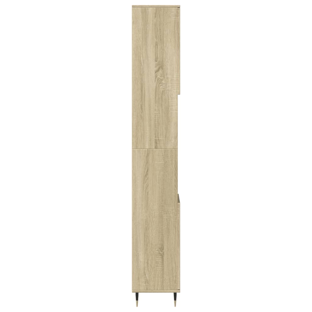 vidaXL Bathroom Cabinet Sonoma Oak 30x30x190cm Engineered Wood
