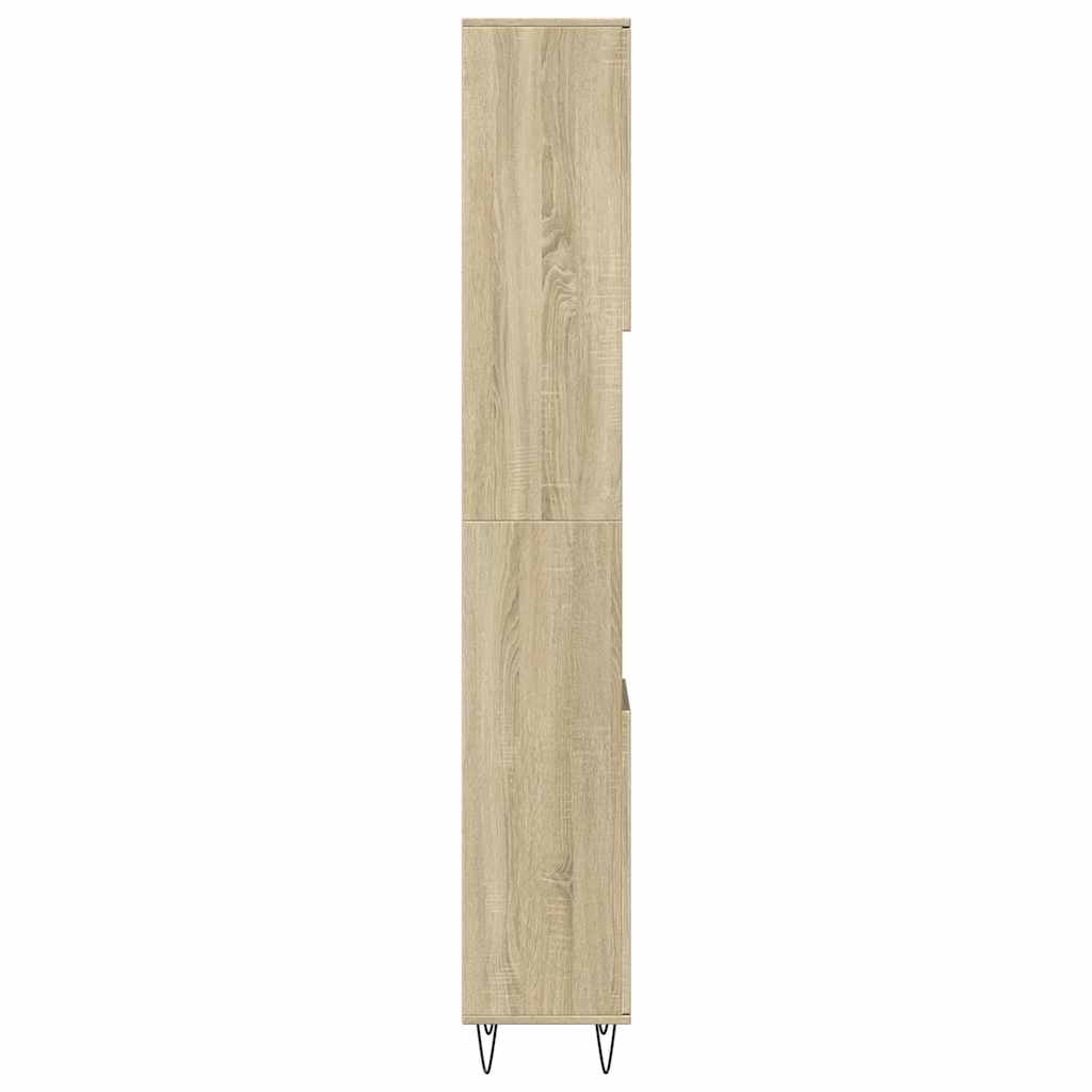 vidaXL Bathroom Cabinet Sonoma Oak 30x30x190cm Engineered Wood