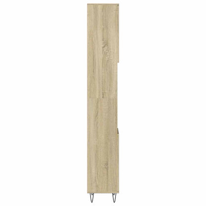 vidaXL Bathroom Cabinet Sonoma Oak 30x30x190cm Engineered Wood
