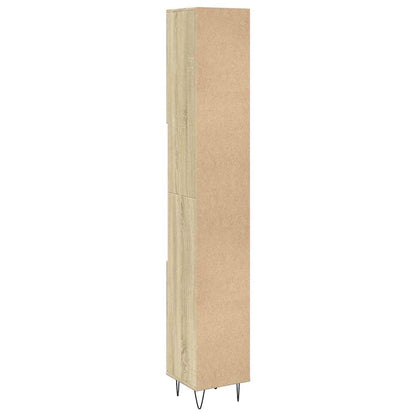 vidaXL Bathroom Cabinet Sonoma Oak 30x30x190cm Engineered Wood