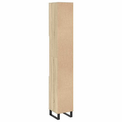 vidaXL Bathroom Cabinet Sonoma Oak 30x30x190cm Engineered Wood