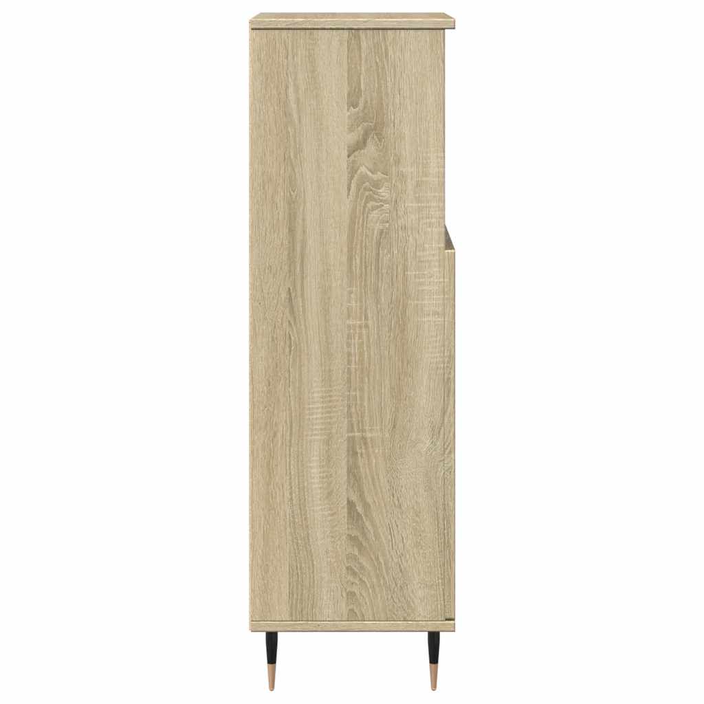 vidaXL Bathroom Cabinet Sonoma Oak 30x30x100 cm Engineered Wood