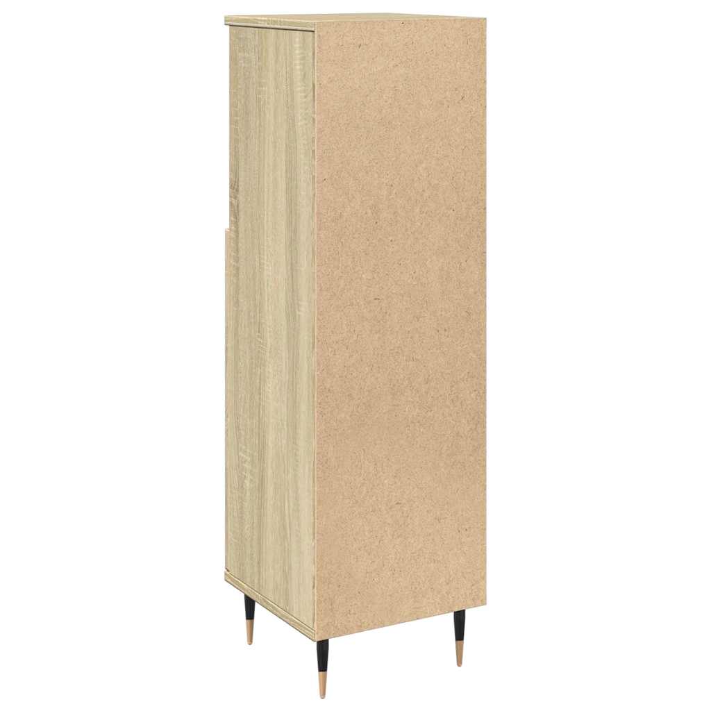 vidaXL Bathroom Cabinet Sonoma Oak 30x30x100 cm Engineered Wood