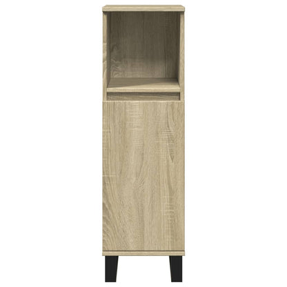 vidaXL Bathroom Cabinet Sonoma Oak 30x30x100 cm Engineered Wood