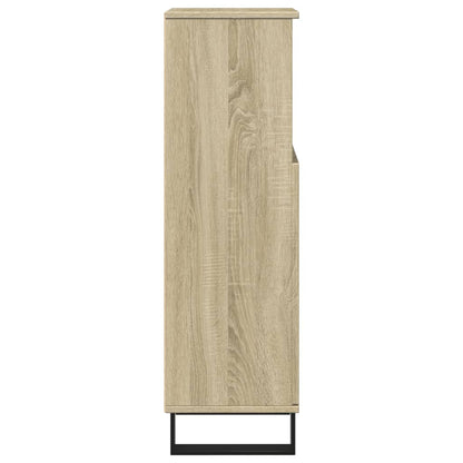 vidaXL Bathroom Cabinet Sonoma Oak 30x30x100 cm Engineered Wood