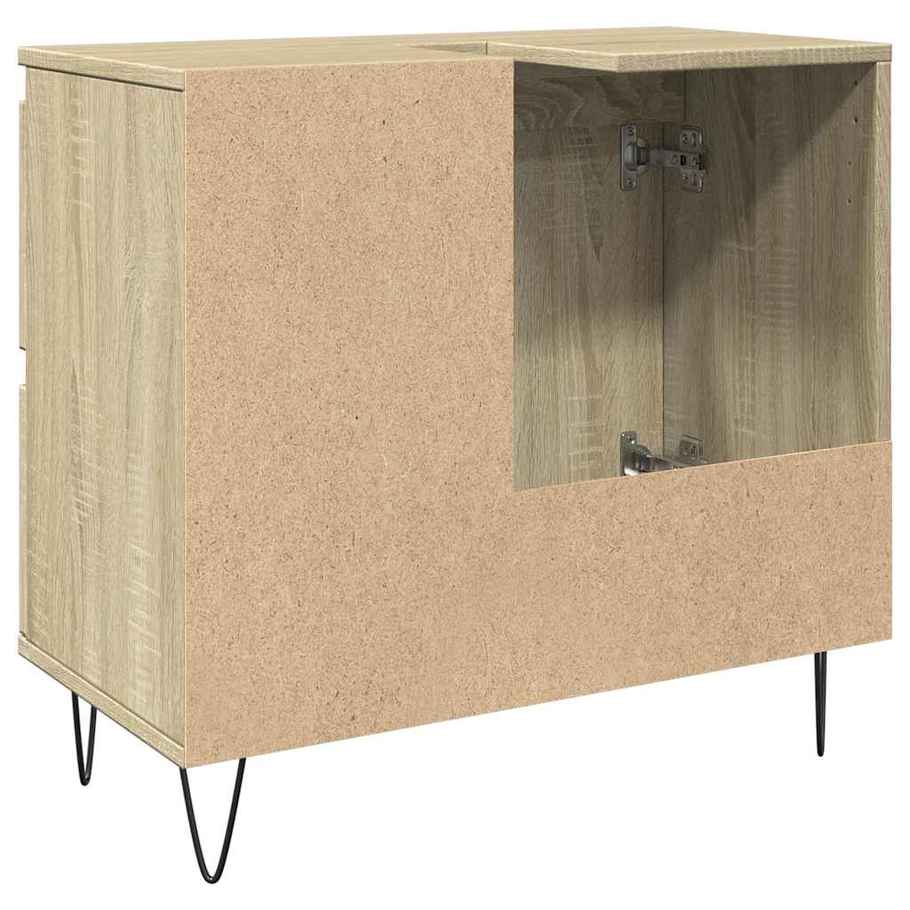 vidaXL Bathroom Cabinet Sonoma Oak 65x33x60 cm Engineered Wood