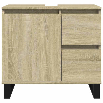 vidaXL Bathroom Cabinet Sonoma Oak 65x33x60 cm Engineered Wood