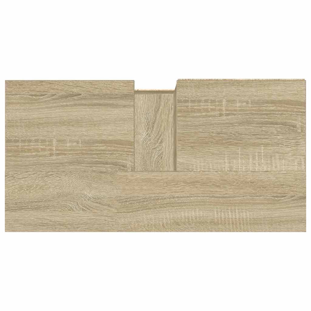 vidaXL Bathroom Cabinet Sonoma Oak 65x33x60 cm Engineered Wood