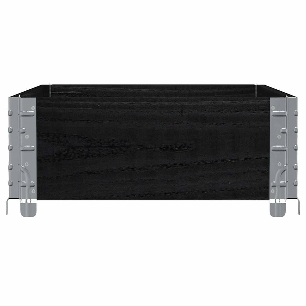 vidaXL Garden Planter Black 100x50 cm Solid Wood Pine
