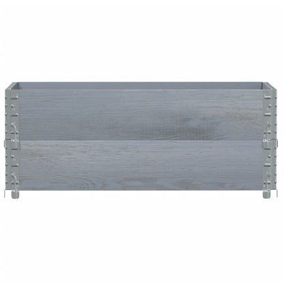 vidaXL Garden Planter Grey 100x50 cm Solid Wood Pine