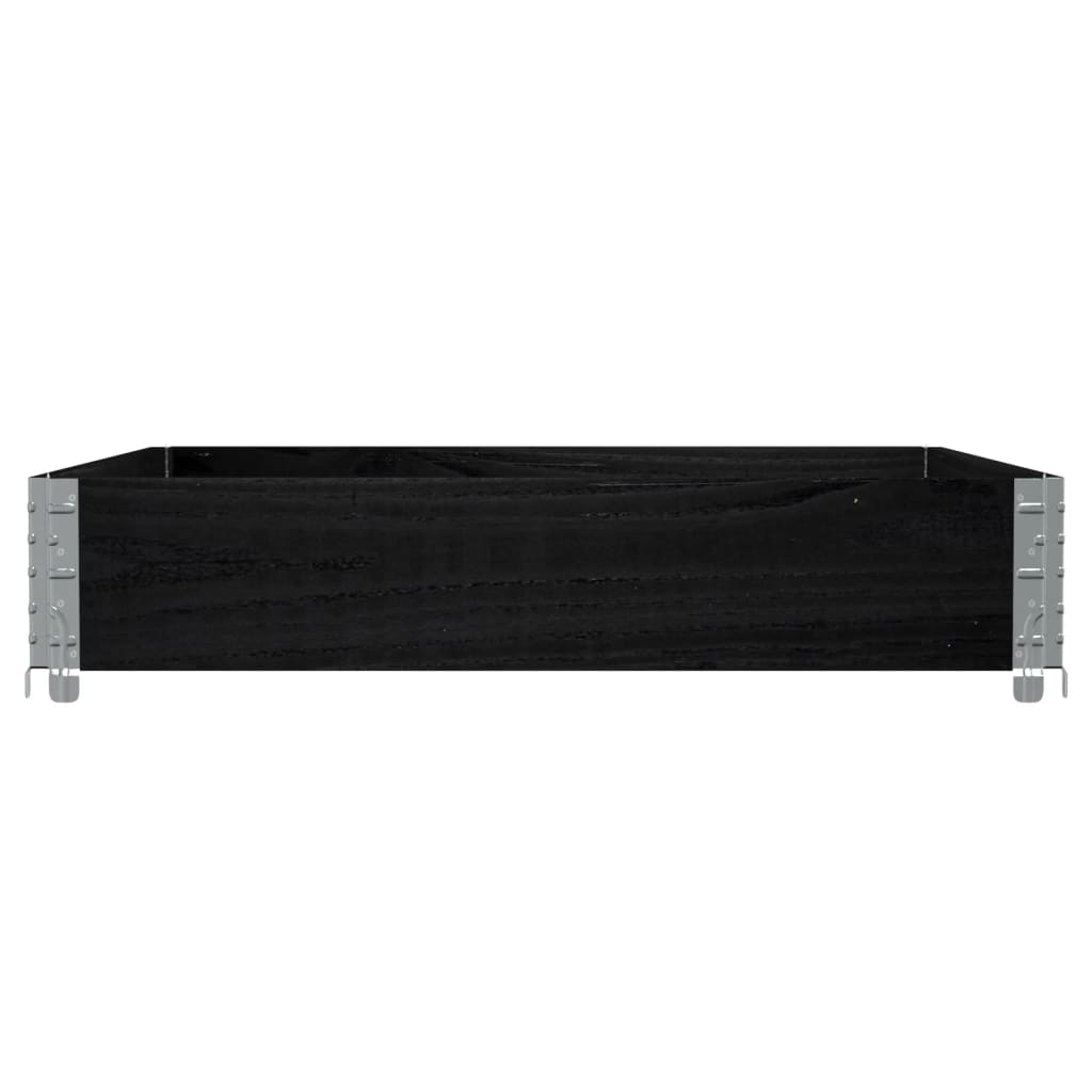 vidaXL Garden Planter Black 100x100 cm Solid Wood Pine
