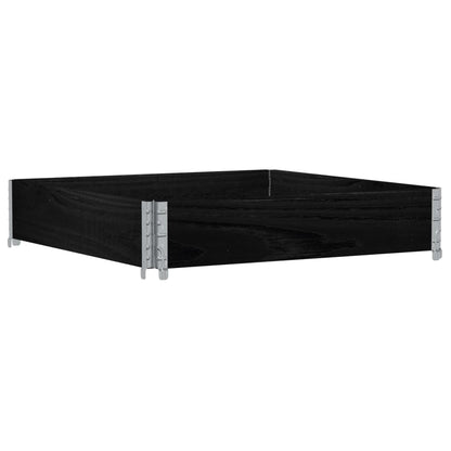 vidaXL Garden Planter Black 100x100 cm Solid Wood Pine