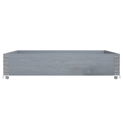vidaXL Garden Planter Grey 100x100 cm Solid Wood Pine