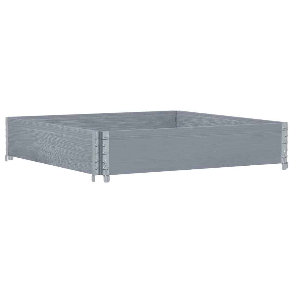 vidaXL Garden Planter Grey 100x100 cm Solid Wood Pine