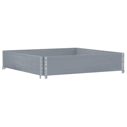 vidaXL Garden Planter Grey 100x100 cm Solid Wood Pine