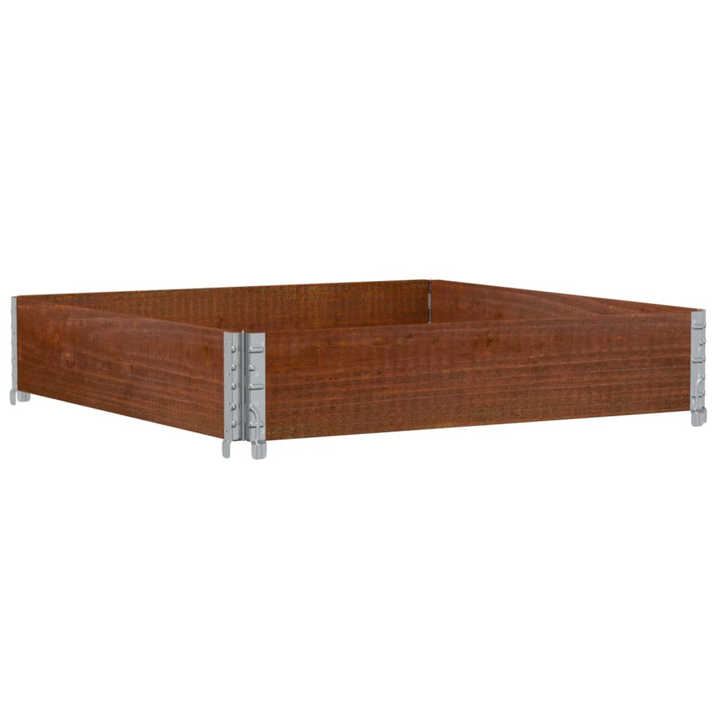 vidaXL Garden Planter Brown 100x100 cm Solid Wood Pine