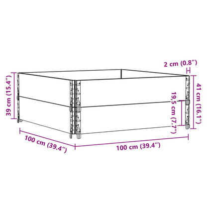 vidaXL Garden Planter 100x100 cm Solid Wood Pine