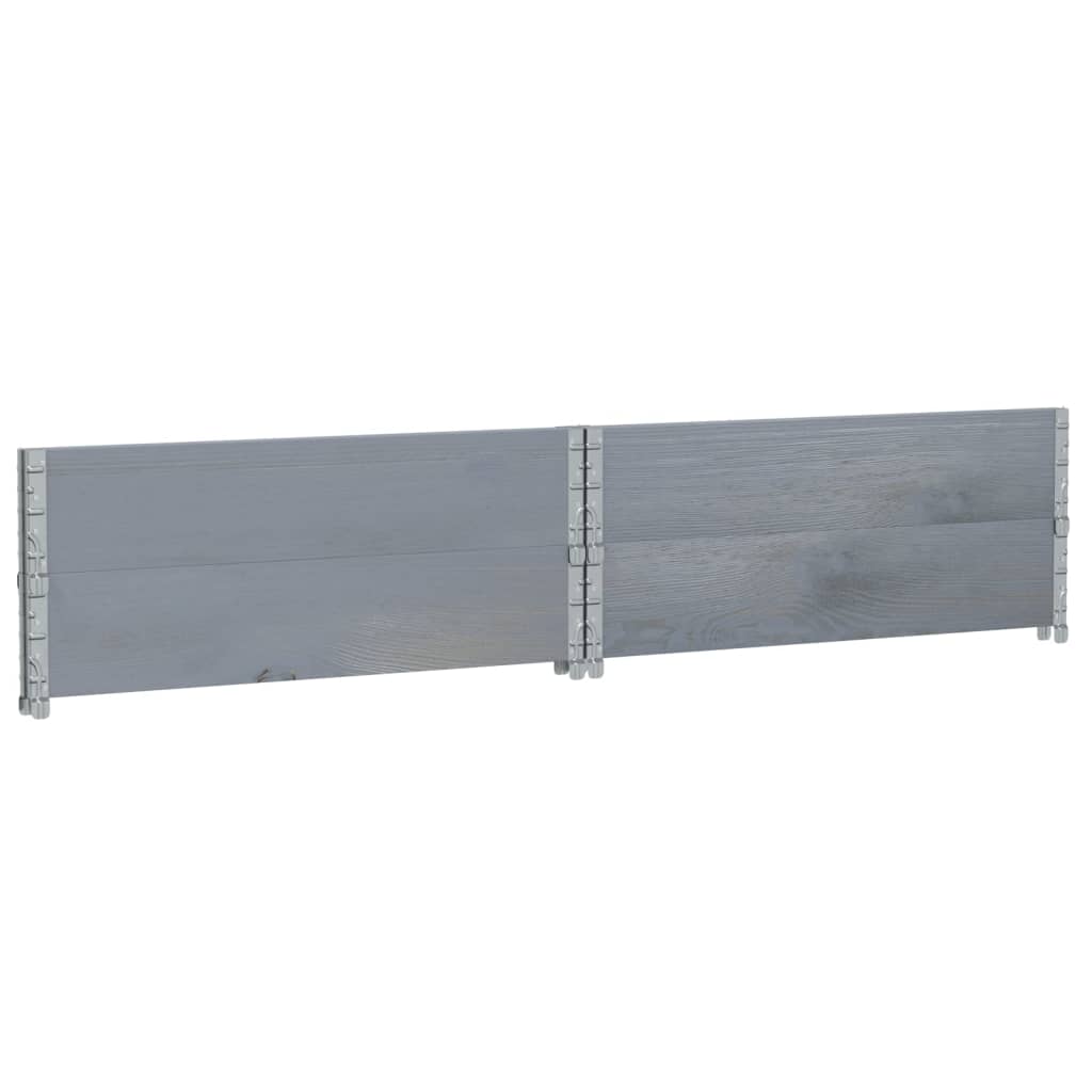 vidaXL Garden Planter Grey 100x100 cm Solid Wood Pine