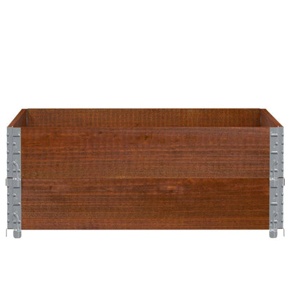 vidaXL Garden Planter Brown 100x100 cm Solid Wood Pine