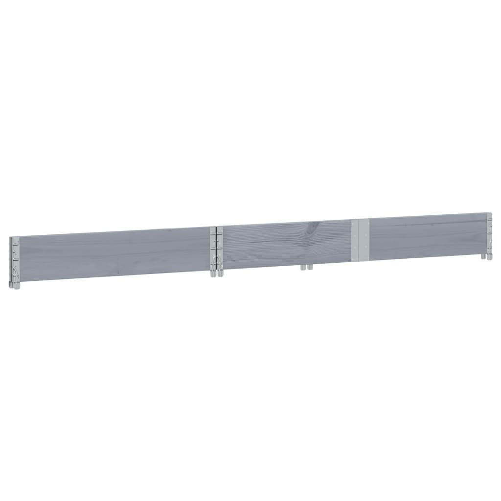 vidaXL Garden Planter Grey 150x50 cm Solid Wood Pine