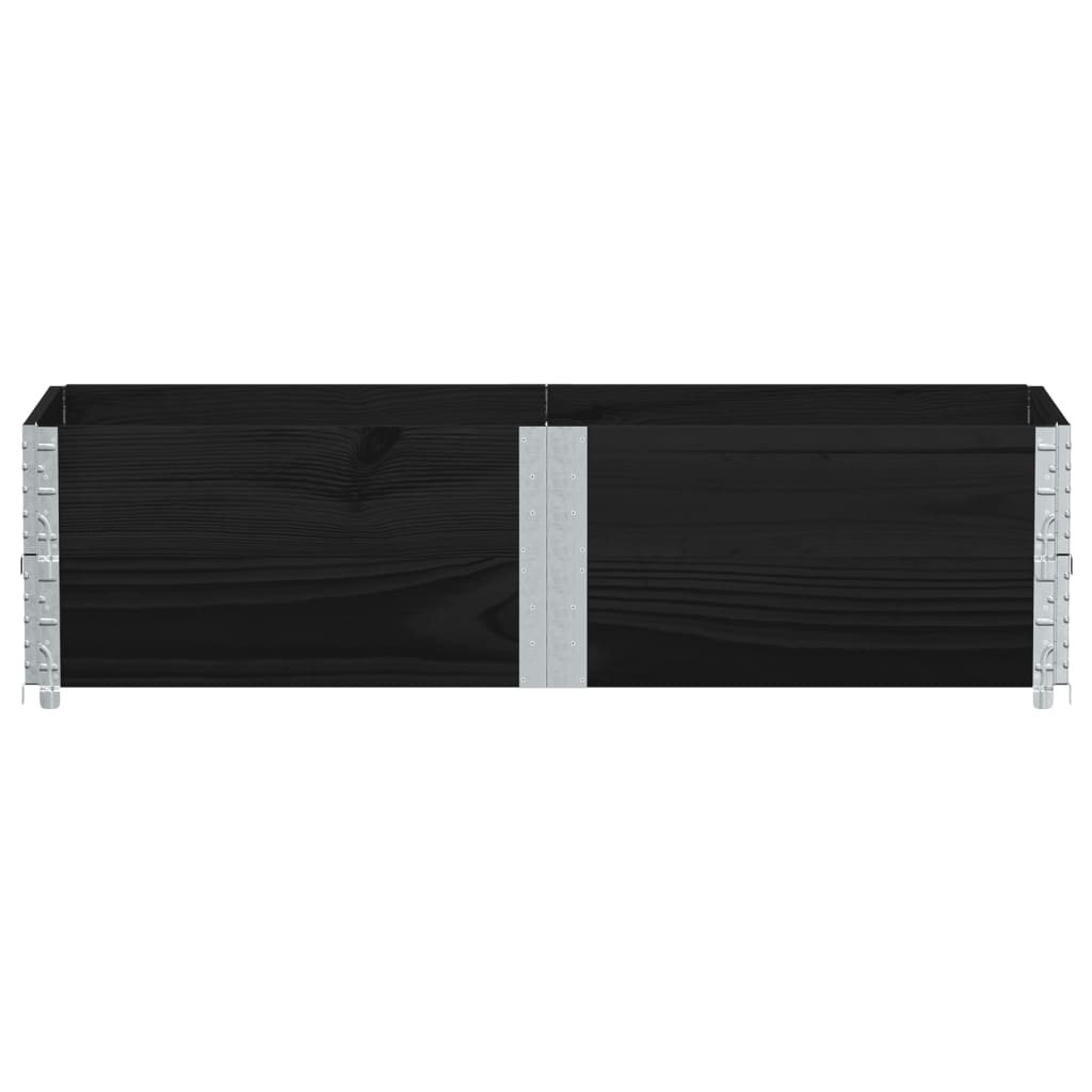vidaXL Garden Planter Black 150x50 cm Solid Wood Pine