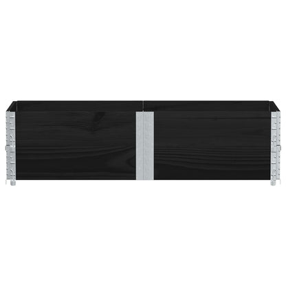 vidaXL Garden Planter Black 150x50 cm Solid Wood Pine