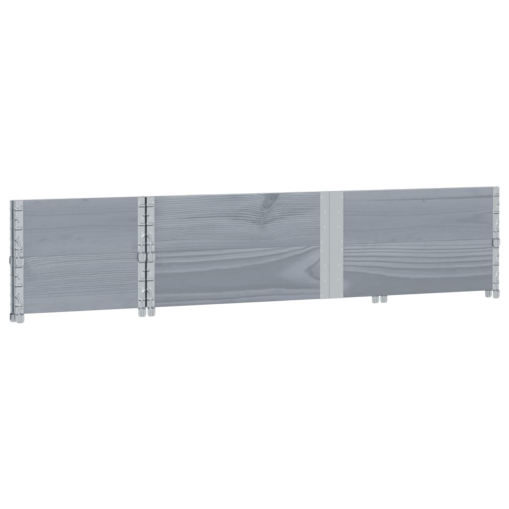 vidaXL Garden Planter Grey 150x50 cm Solid Wood Pine