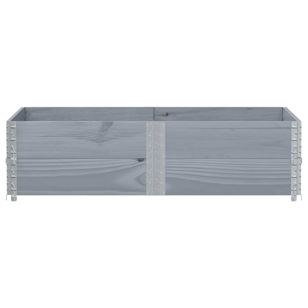 vidaXL Garden Planter Grey 150x100 cm Solid Wood Pine