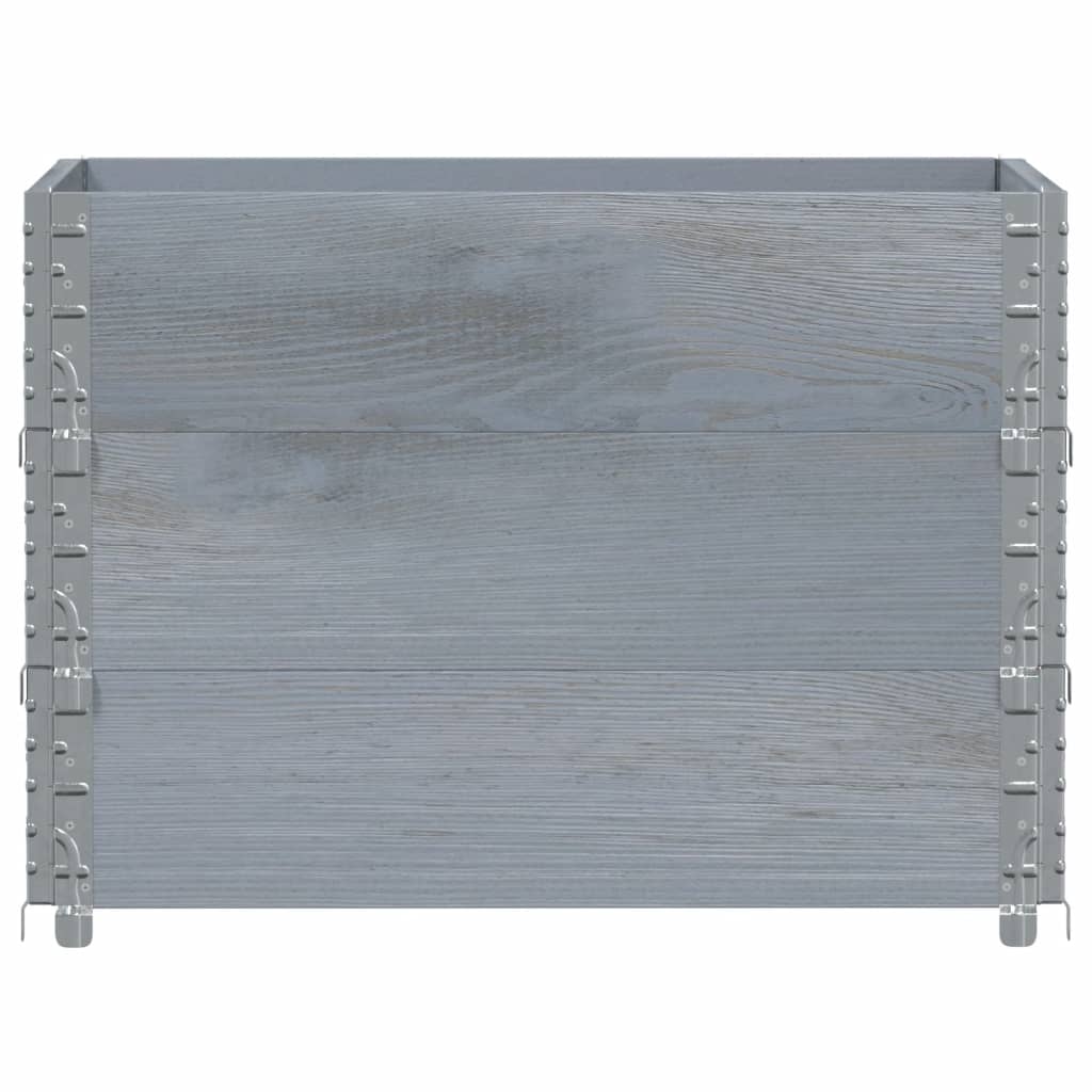 vidaXL Garden Planter Grey 80x60 cm Solid Wood Pine