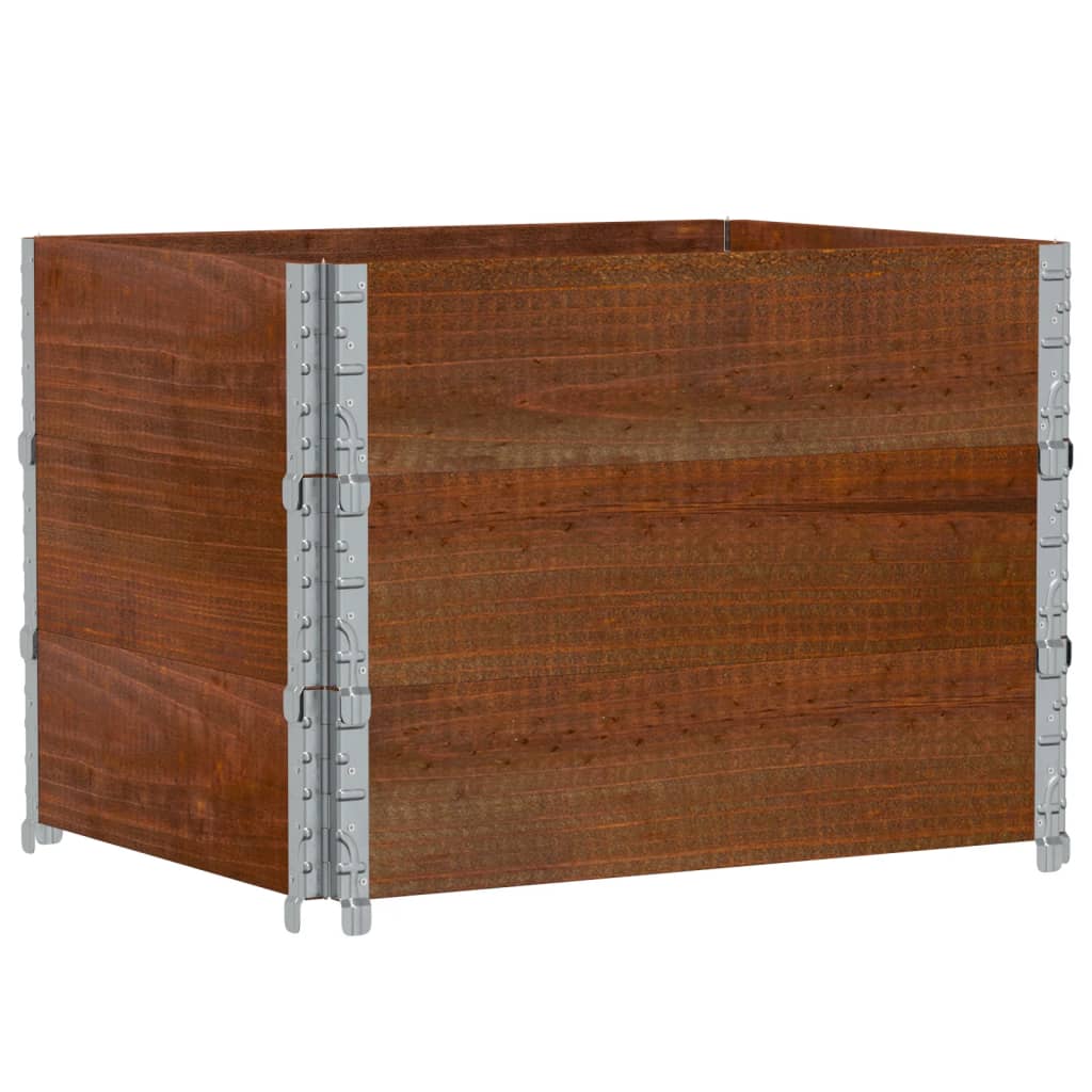 vidaXL Garden Planter Brown 80x60 cm Solid Wood Pine