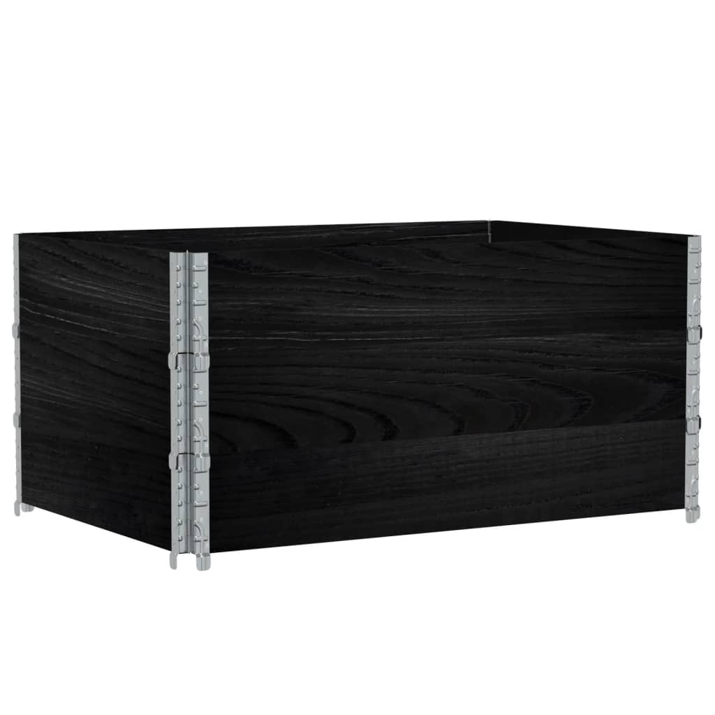 vidaXL Garden Planter Black 120x80 cm Solid Wood Pine