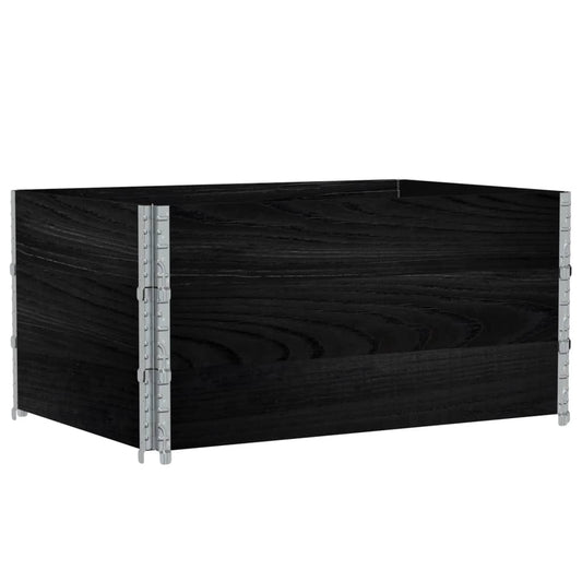 vidaXL Garden Planter Black 120x80 cm Solid Wood Pine