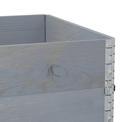 vidaXL Garden Planter Grey 120x80 cm Solid Wood Pine