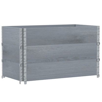 vidaXL Garden Planter Grey 100x50 cm Solid Wood Pine