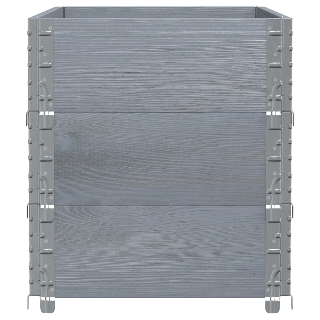 vidaXL Garden Planter Grey 100x50 cm Solid Wood Pine