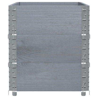 vidaXL Garden Planter Grey 100x50 cm Solid Wood Pine
