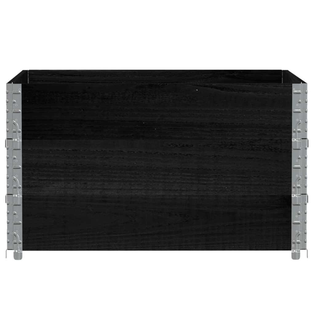 vidaXL Garden Planter Black 100x100 cm Solid Wood Pine