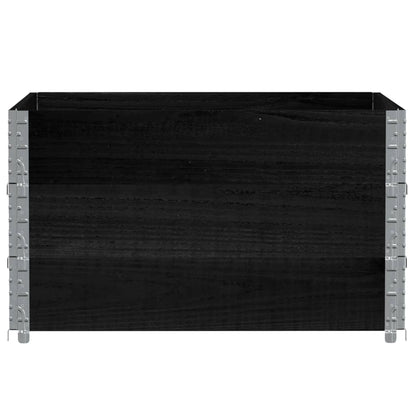 vidaXL Garden Planter Black 100x100 cm Solid Wood Pine