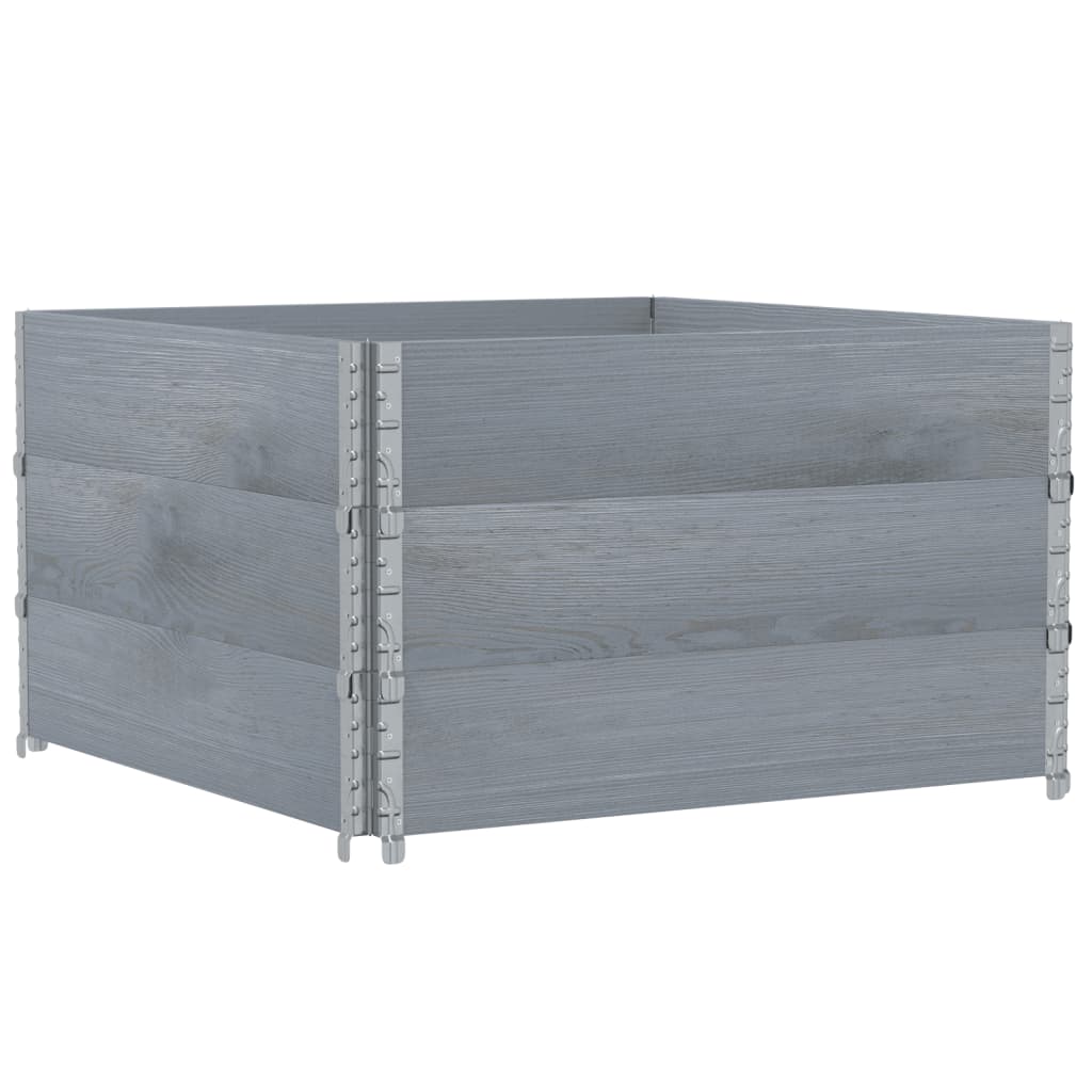 vidaXL Garden Planter Grey 100x100 cm Solid Wood Pine