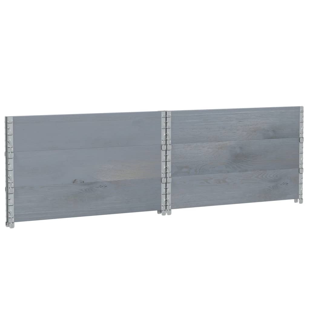 vidaXL Garden Planter Grey 100x100 cm Solid Wood Pine