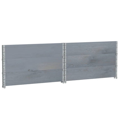 vidaXL Garden Planter Grey 100x100 cm Solid Wood Pine