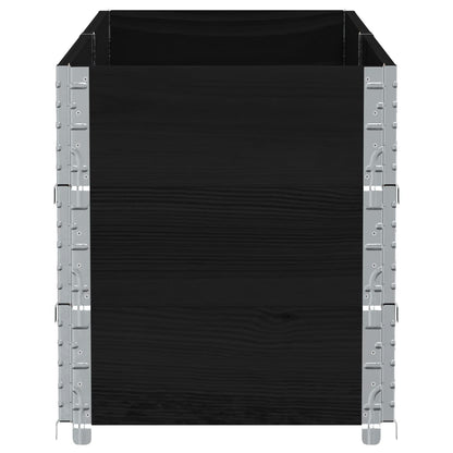 vidaXL Garden Planter Black 150x50 cm Solid Wood Pine