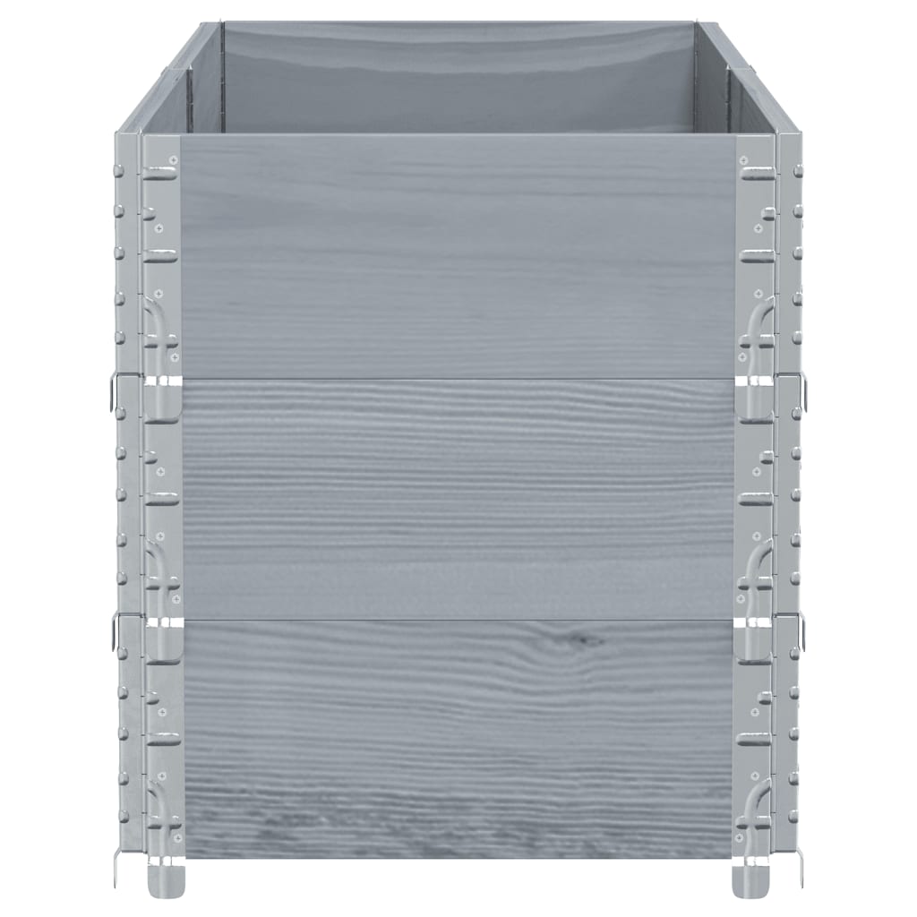 vidaXL Garden Planter Grey 150x50 cm Solid Wood Pine