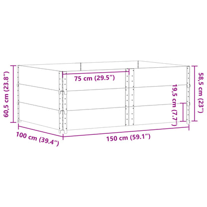 vidaXL Garden Planter 150x100 cm Solid Wood Pine