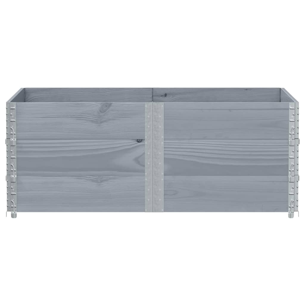 vidaXL Garden Planter Grey 150x100 cm Solid Wood Pine