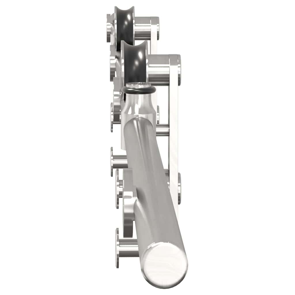 vidaXL Sliding Door Hardware Kit 200 cm Stainless Steel Silver
