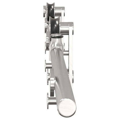 vidaXL Sliding Door Hardware Kit 200 cm Stainless Steel Silver